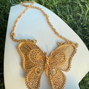Gold Butterfly Pendant Necklace - Women Jewelry
